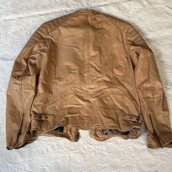 Scotch and Soda Beautiful Brown Leather Jacket - Picture 4 of 10
